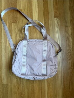 Isaac Mizrahi Pale Blush Nylon Convertible Crossbody Bag